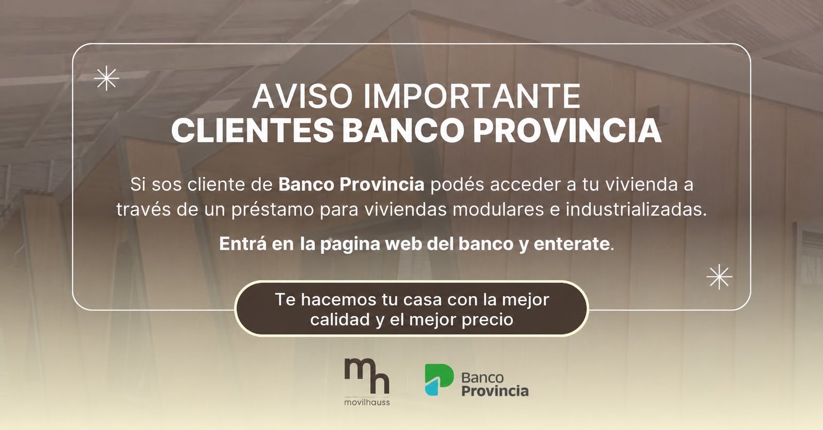 Pedi tu prestamo vivienda en Banco Provincia